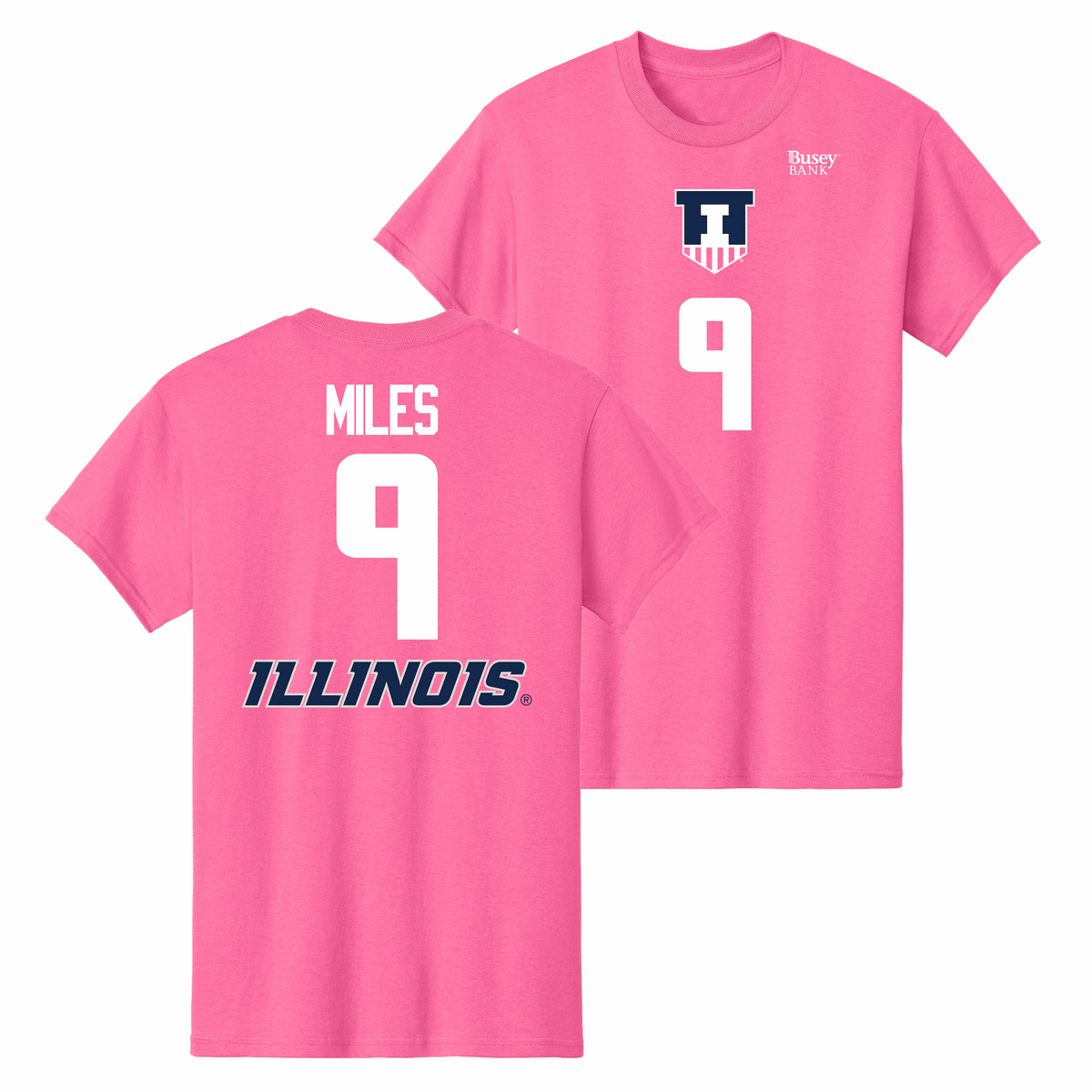 Illinois Fighting Illini NIL Volleyball Shirsey Pink