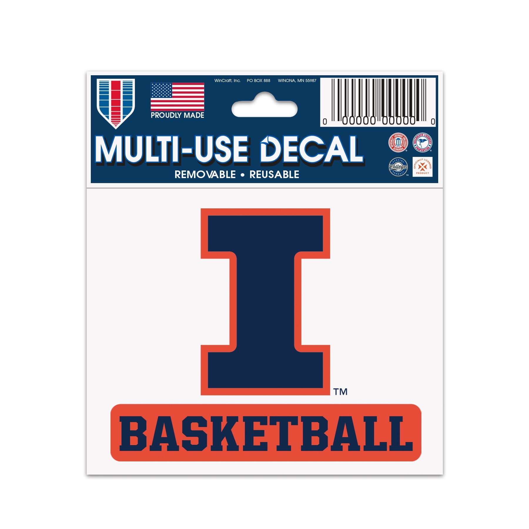 Illinois Fighting Illini Basketball Decal