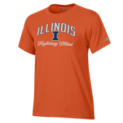 Illinois Fighting Illini Women's Glitter Short Sleeve Tee