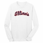 Illinois Fighting Illini White Script Long-Sleeve T-Shirt
