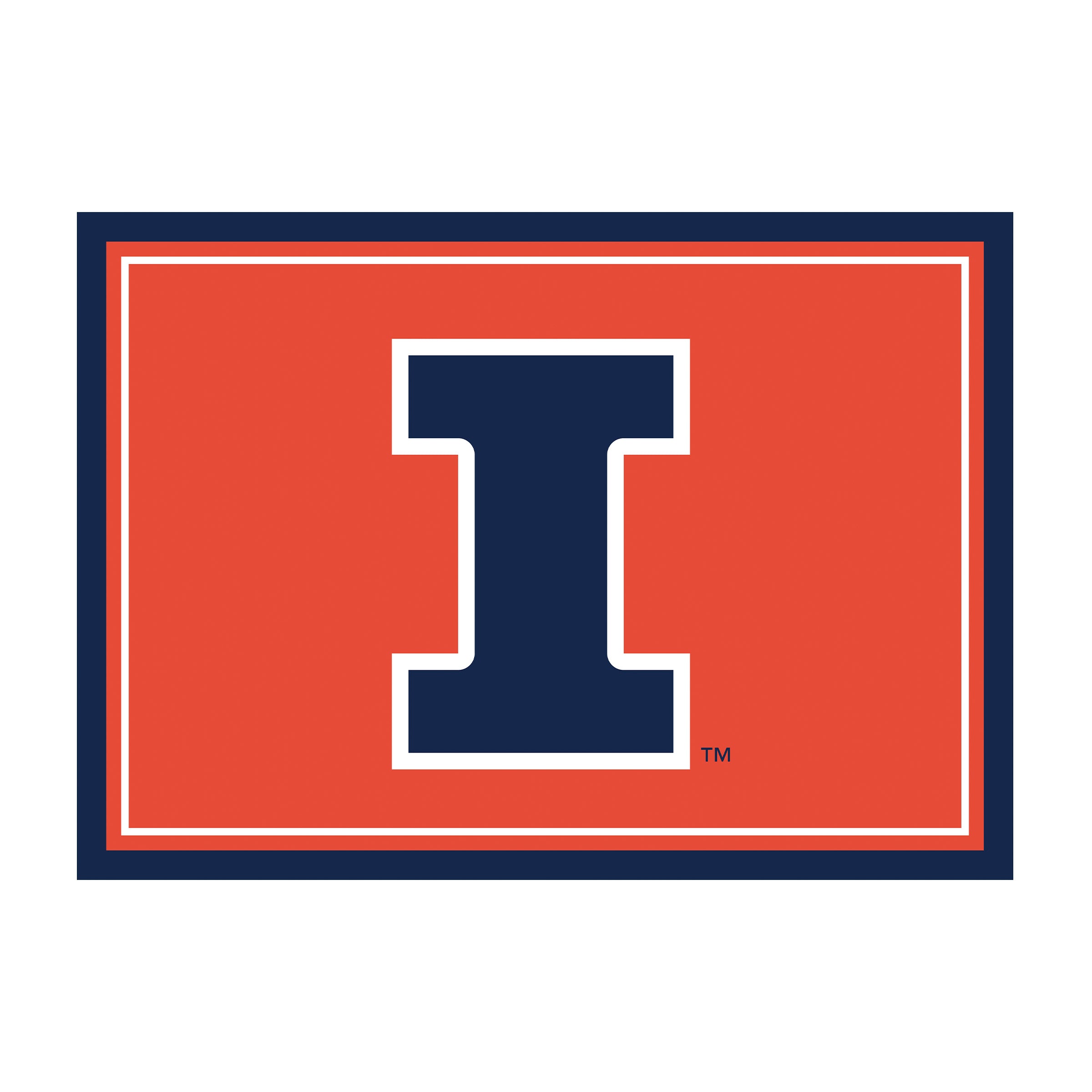 University of Illinois 8x11 Spirit Rug