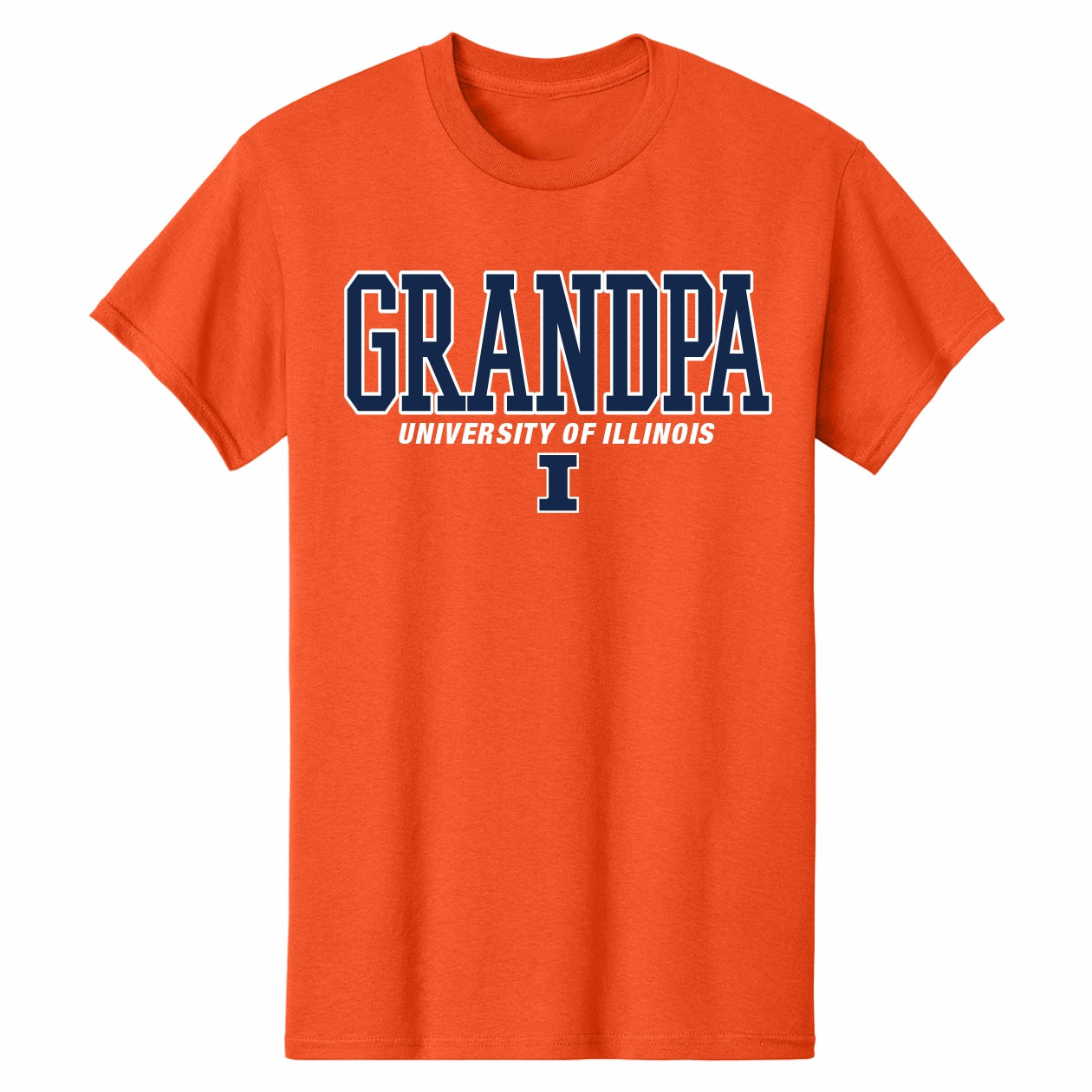 Illinois Grandpa T-Shirt Orange U of I