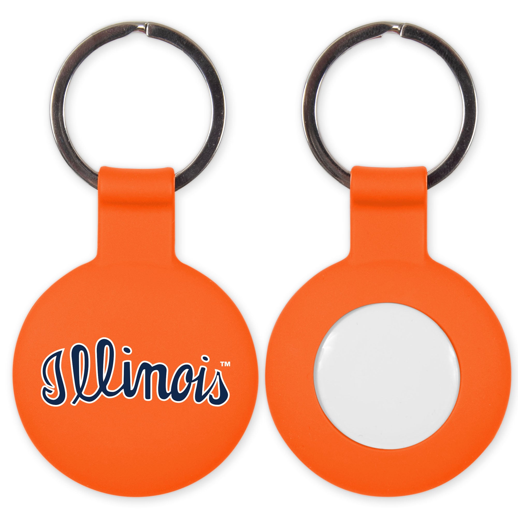 Illinois Fighting Illini Orange Script Airtag Keychain