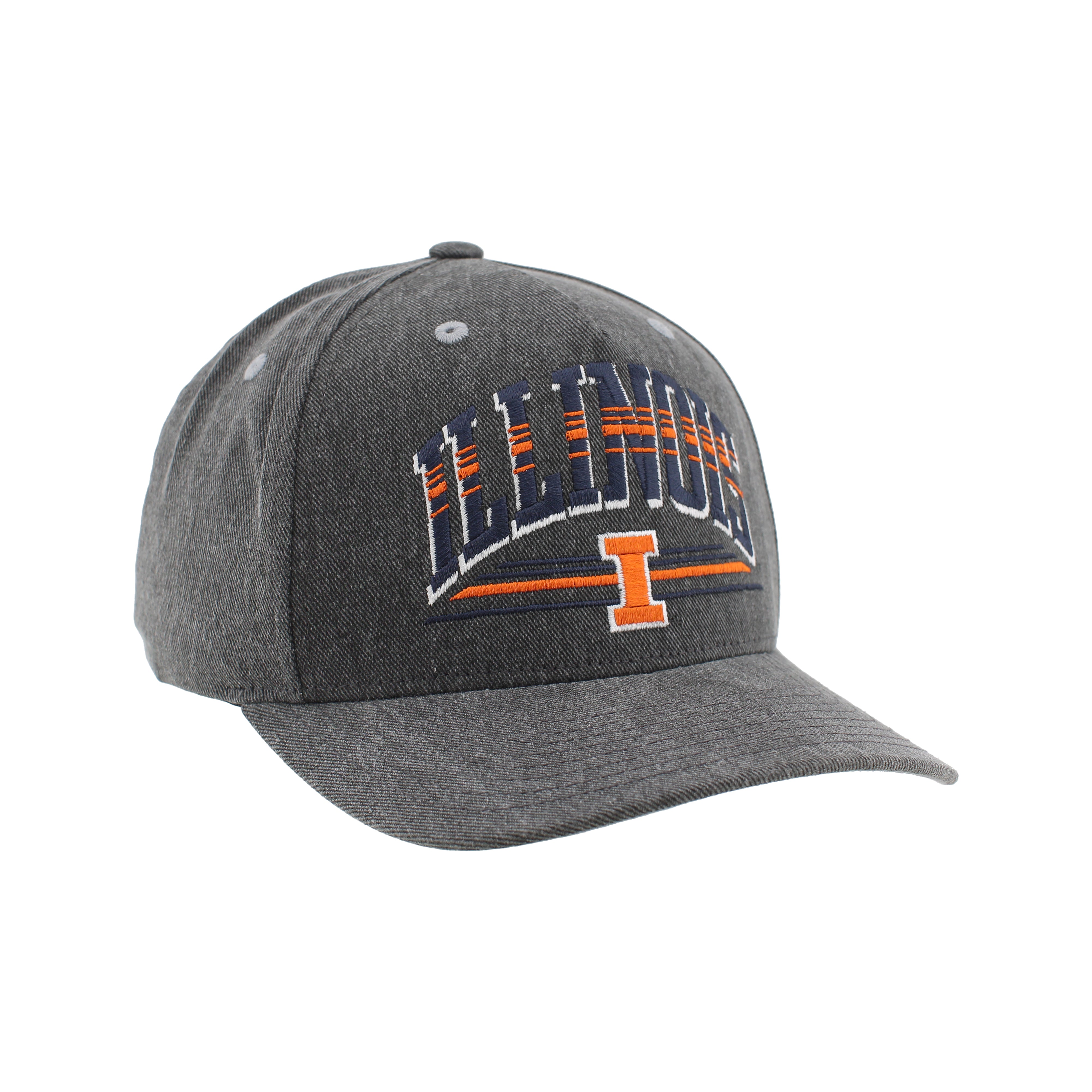 Illinois Vintage Charcoal 5-Panel Snapback Hat