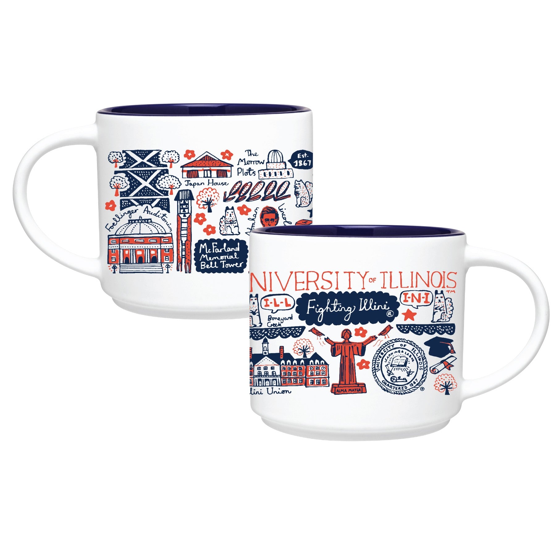 Illinois Fighting Illini Riviera Mug