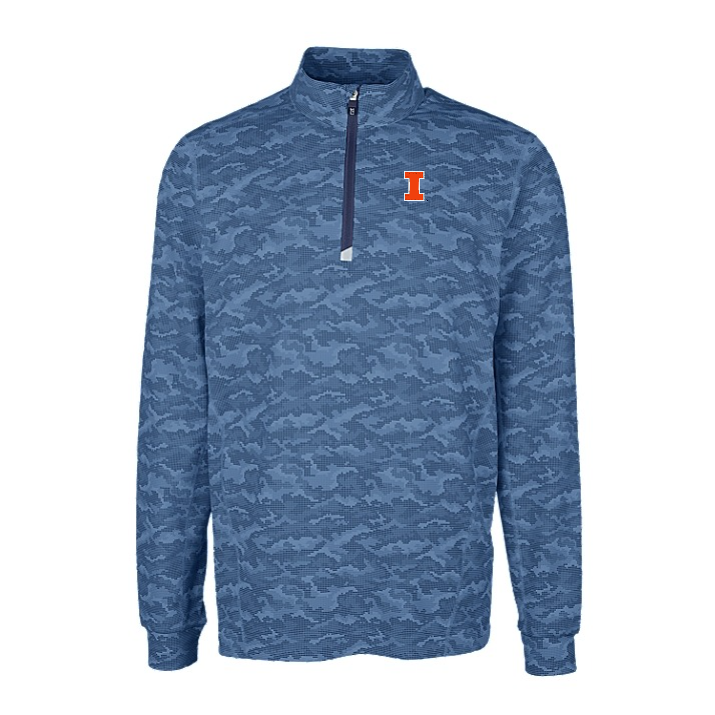 Illinois Fighting Illini Men's Traverse Camo Quarter-Zip