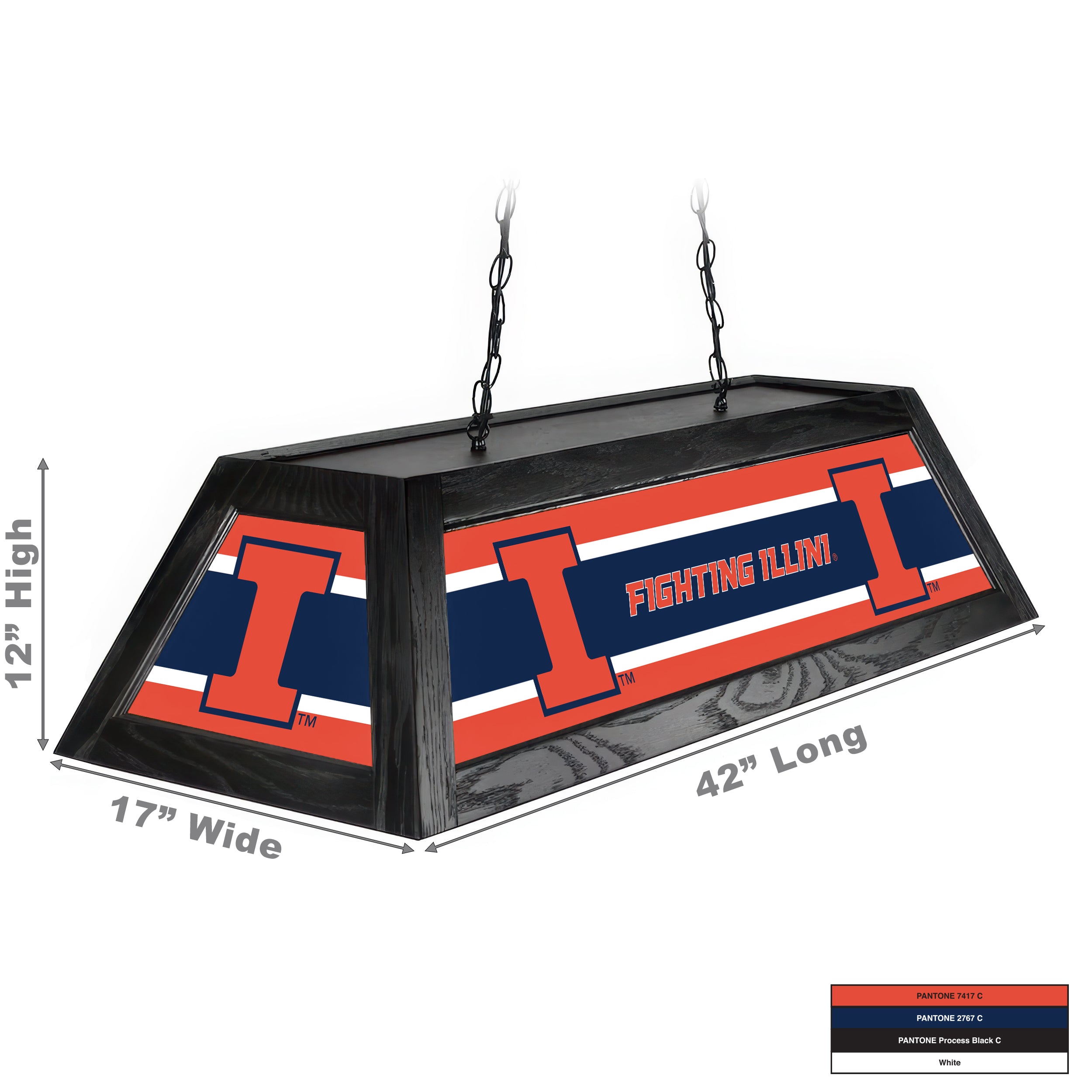 University of Illinois 42" Billiard Lamp