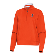 Fighting Illini Women's Antigua Block I Orange Quarter Zip
