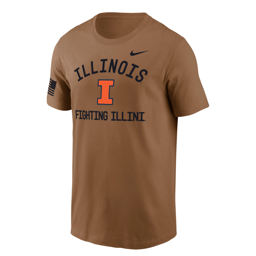 Illinois Fighting Illini Men's Nike Military Short Sleeve Tee