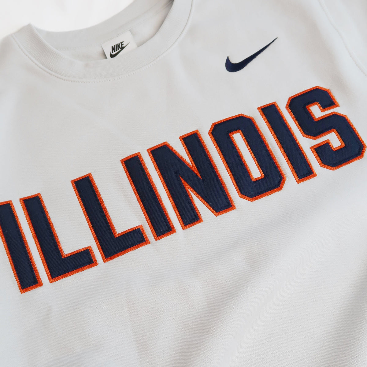 Illinois Nike Club Fleece Twill Crewneck