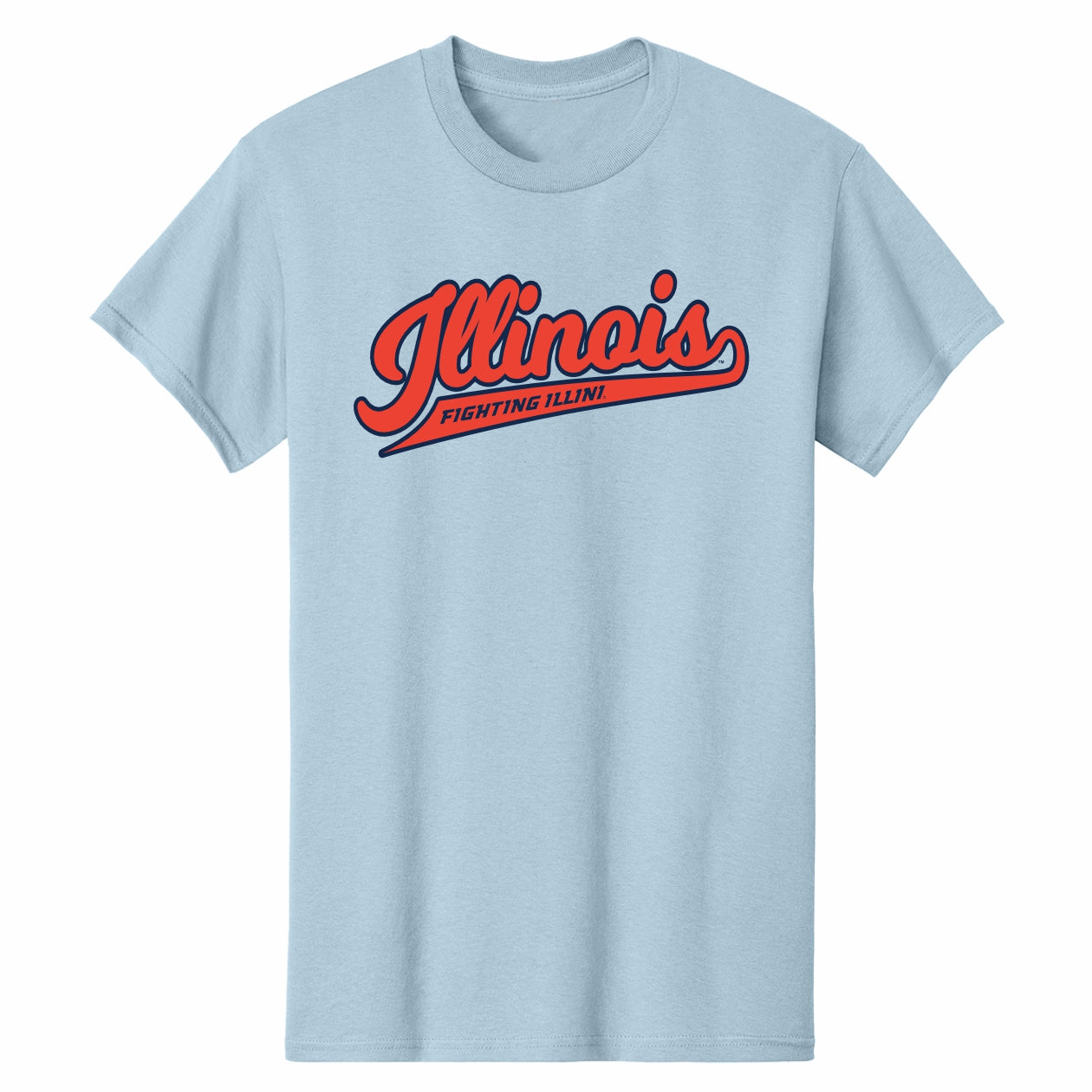 Illinois T-Shirt Light Blue Script