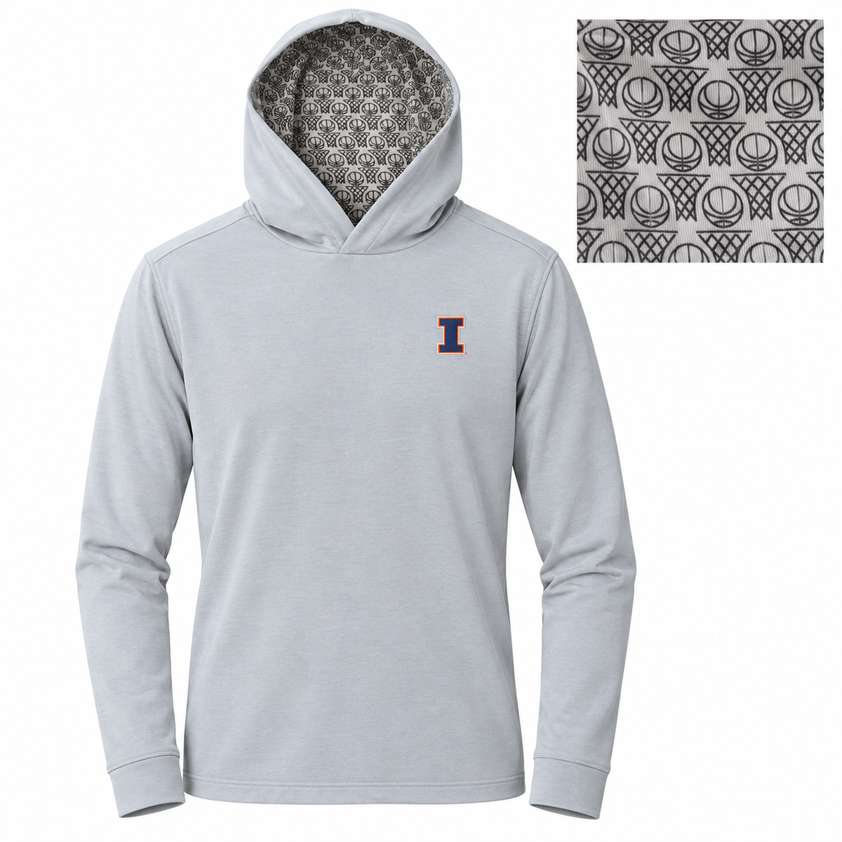 Illinois Basketball Horn Legend Performance Hooded Pullover