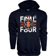 Illinois Basketball 2026 Final Four Navy Court Hoodie