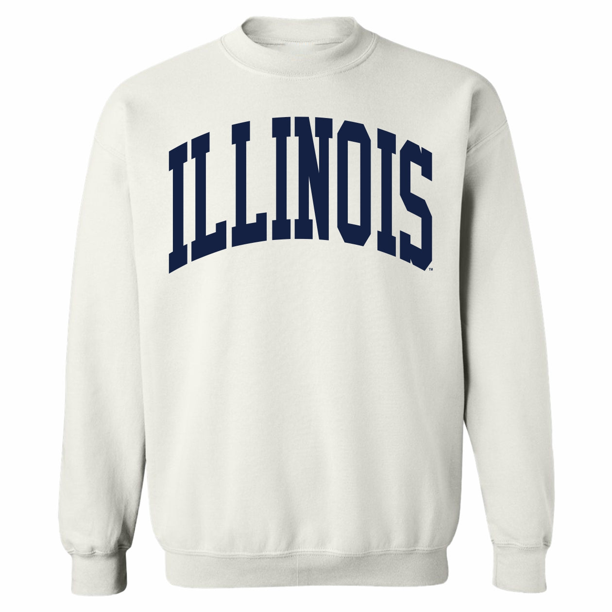 Illinois Fighting Illini New Jumbo Arch White Crew