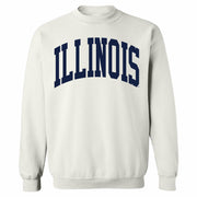 Illinois Fighting Illini New Jumbo Arch White Crew