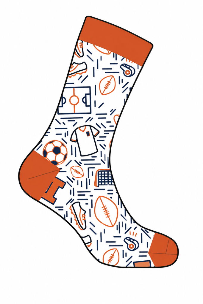 Illinois Fighting Illini Symbols White Socks