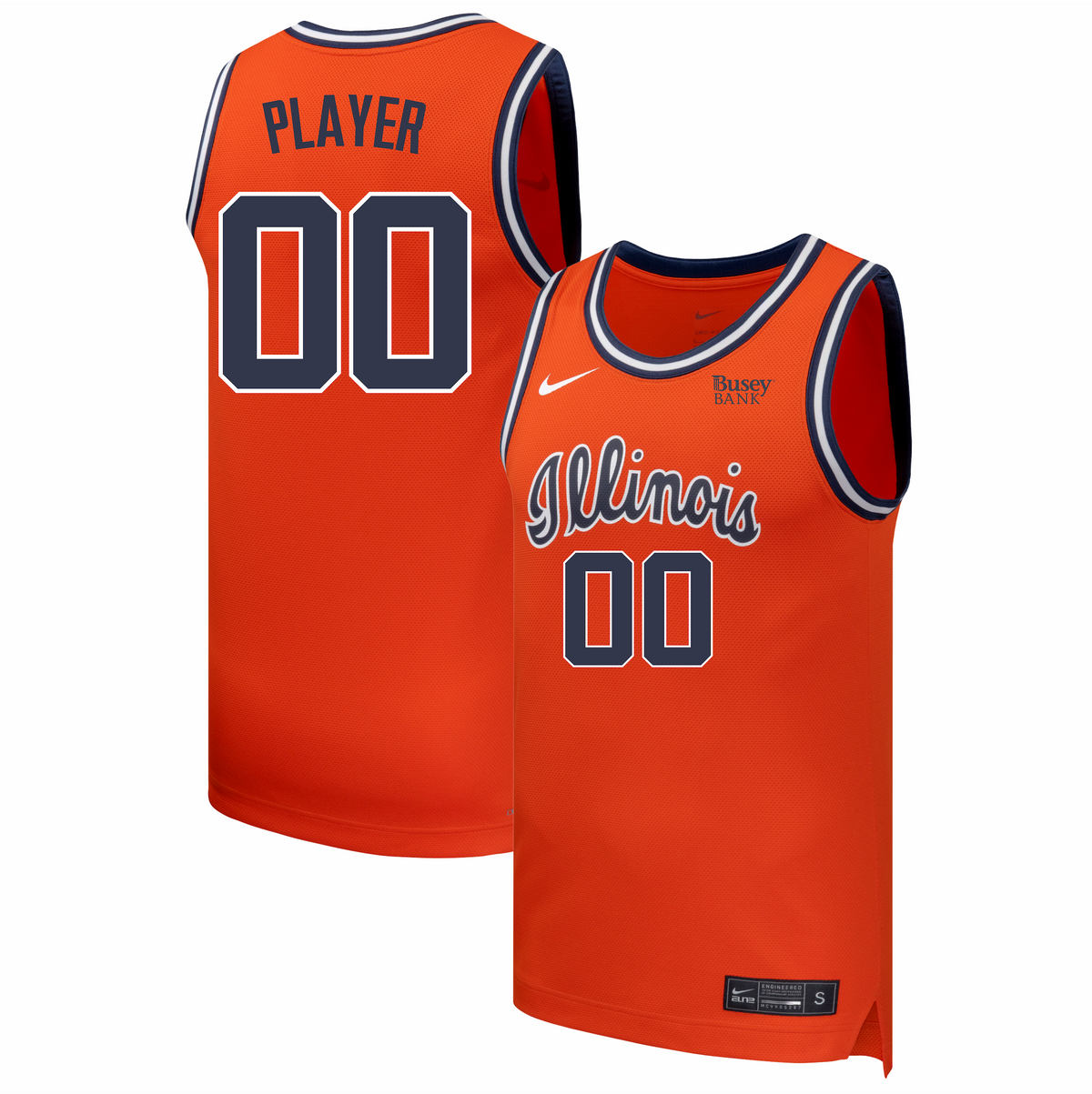 Illinois Fighting Illini NIL Nike Men's Basketball Jersey Orange