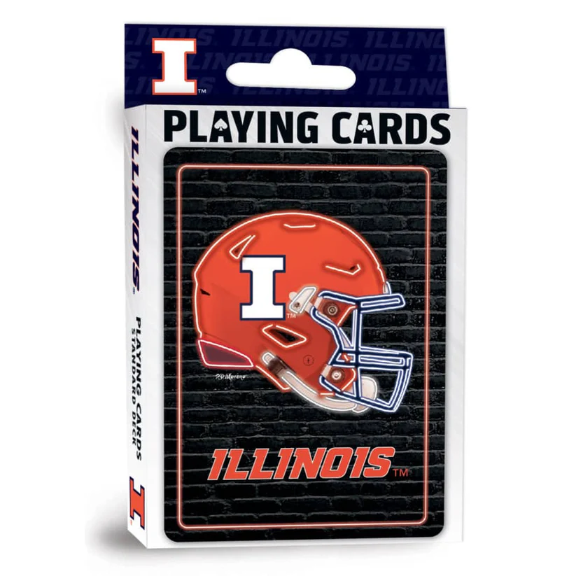 Illinois Fighting Illini Football Helmet Playing Cards
