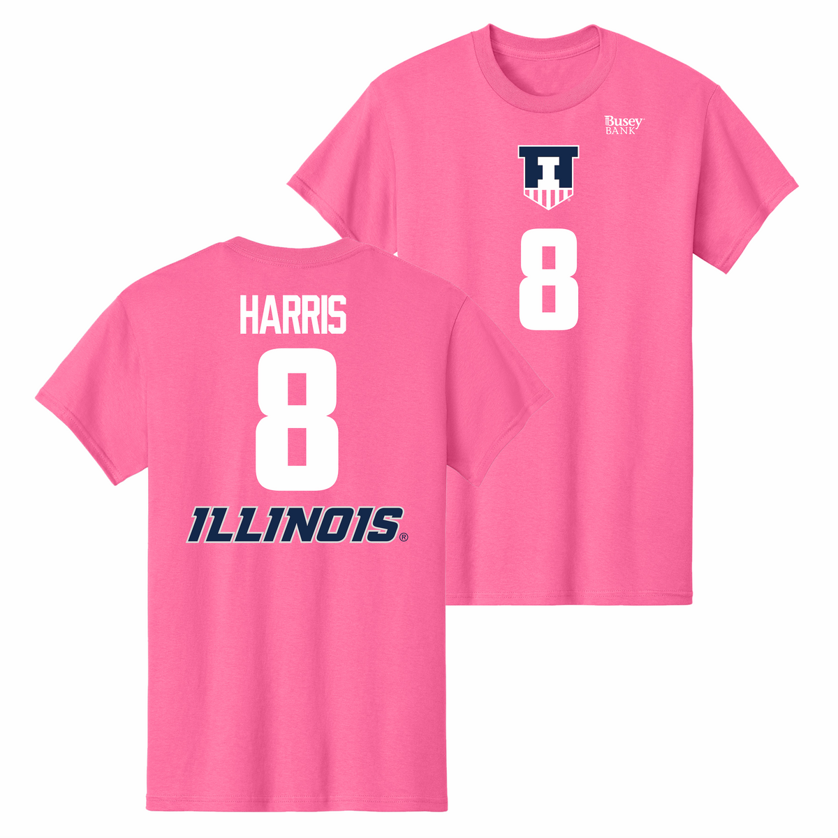 Illinois Fighting Illini NIL Volleyball Shirsey Pink