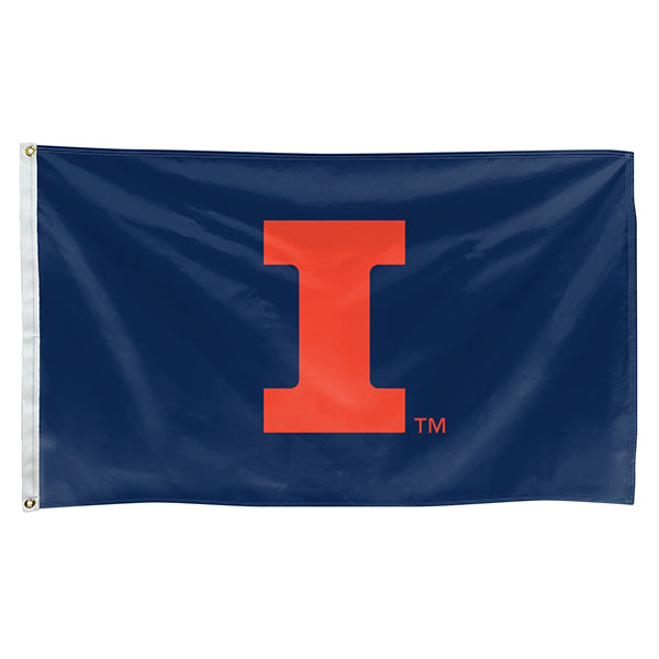 Illinois Applique 3x5' Navy Block I Flag