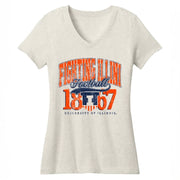Illinois Women's V-Neck Football Tee