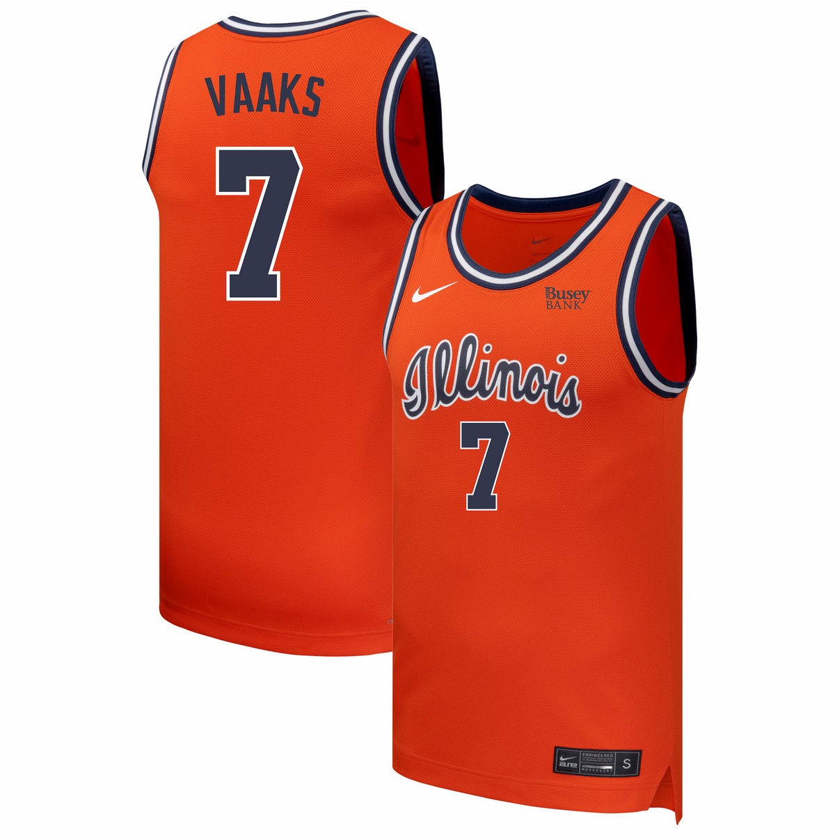 Illinois Fighting Illini NIL Nike Men's Basketball Jersey Orange
