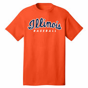 Illinois Fighting Illini Baseball T-Shirt Orange Script