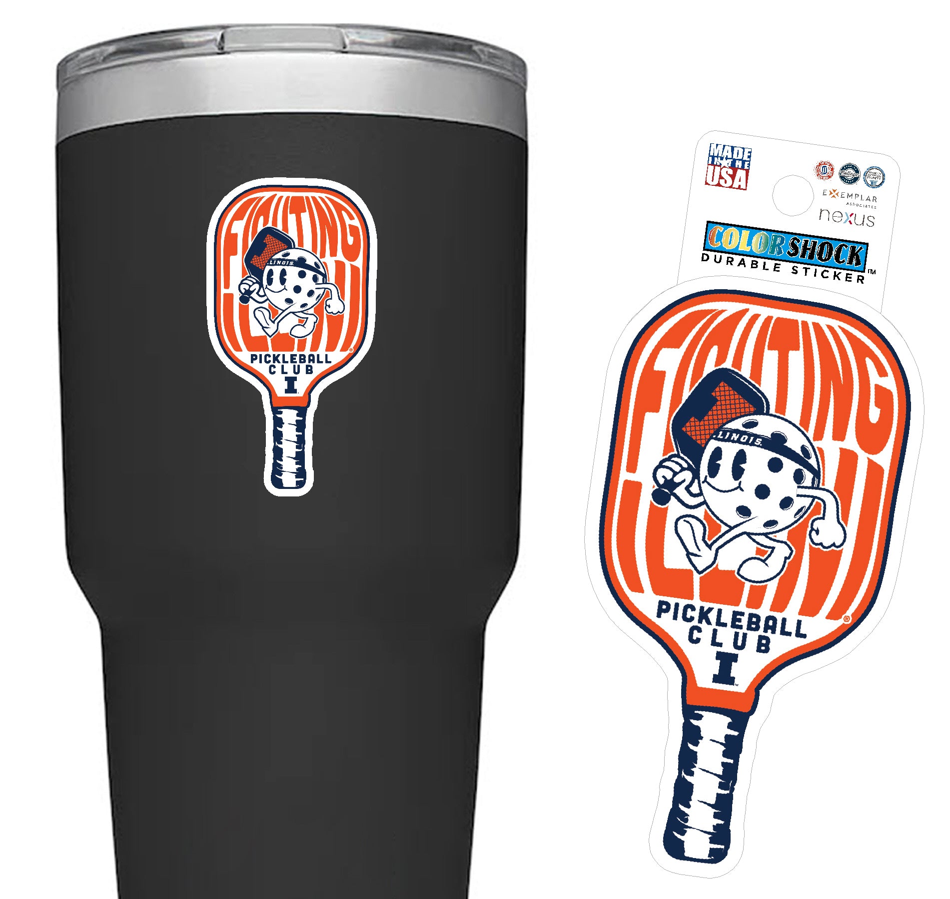 Fighting Illini Pickleball Club Decal