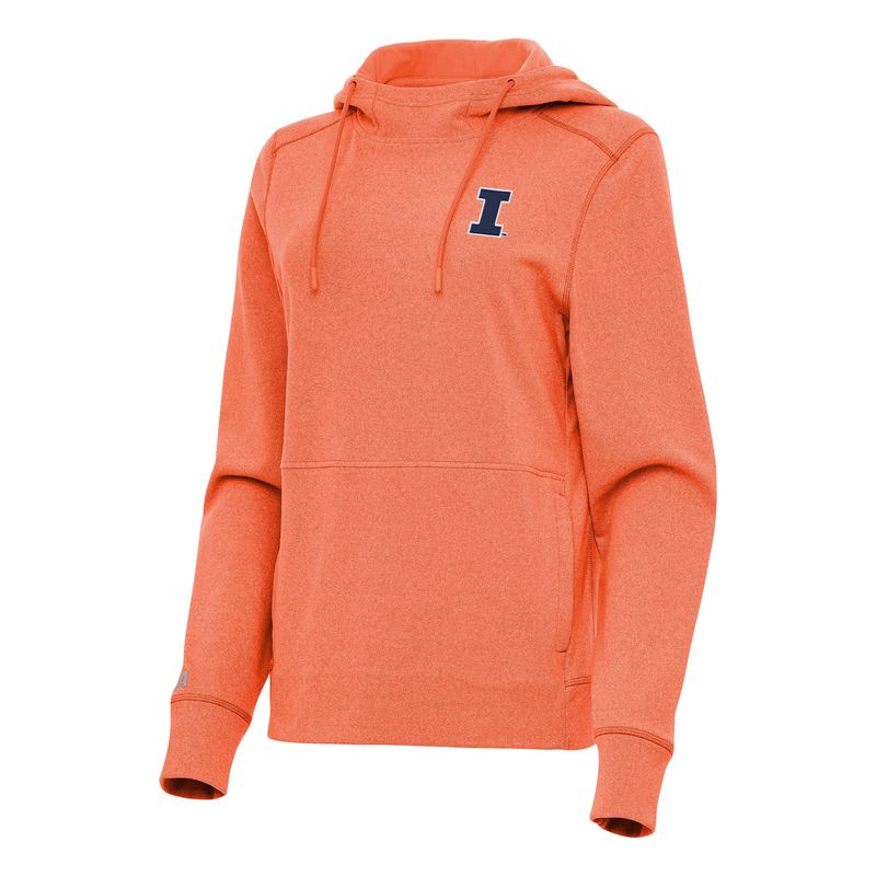 Illinois Hoodie Women's Orange Antigua Block I