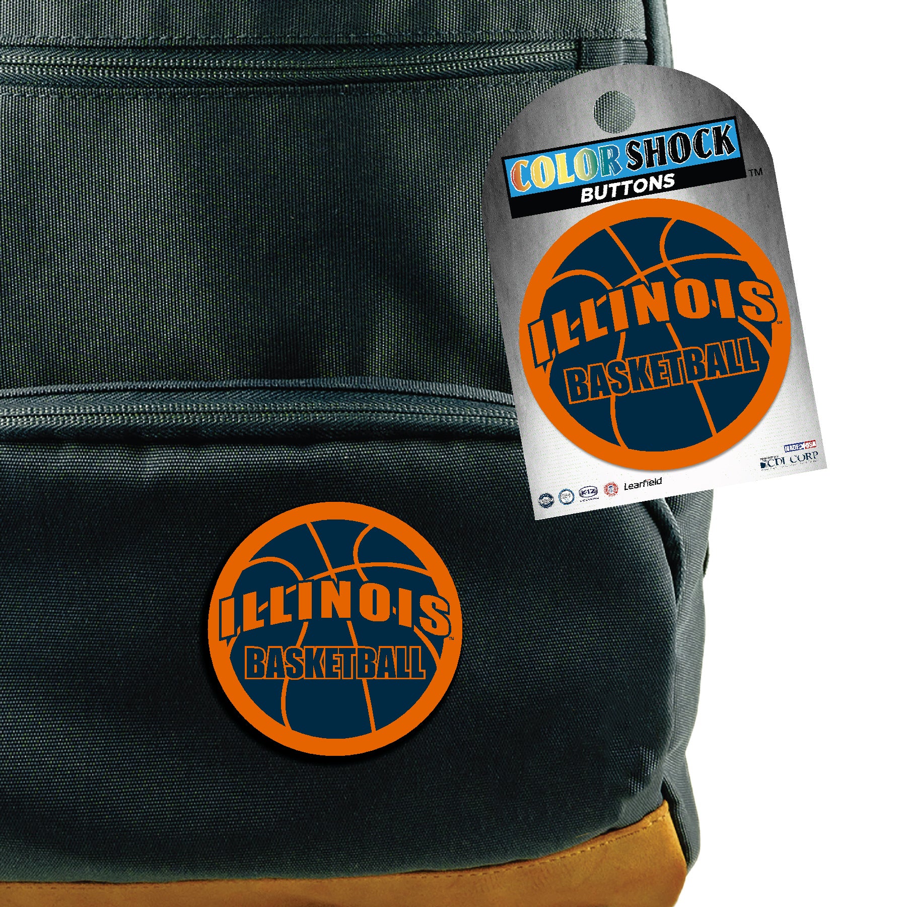 Fighting Illini Basketball Button