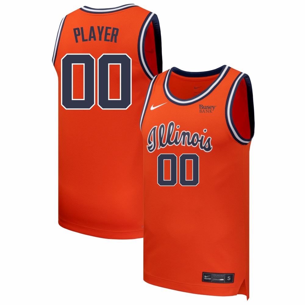 Illinois Fighting Illini NIL Nike Men's Basketball Jersey Orange