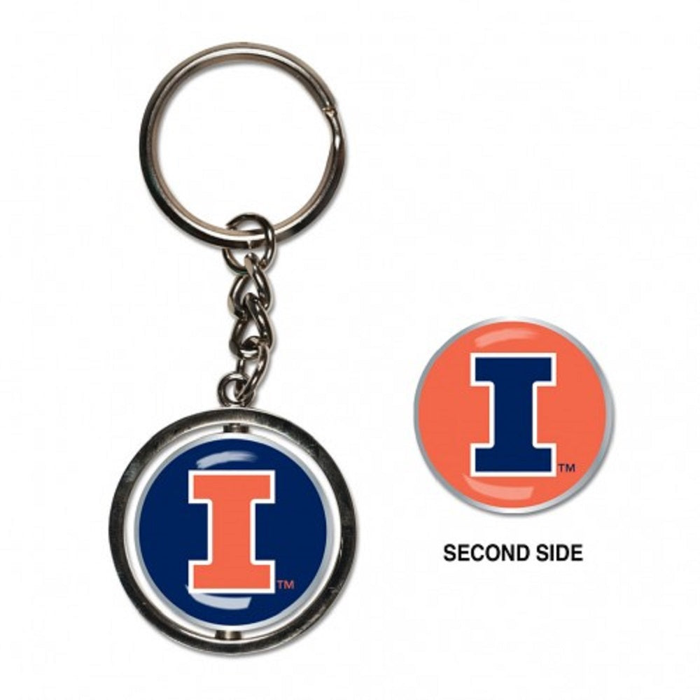 Illinois Fighting Illini Block I Spinner Keychain