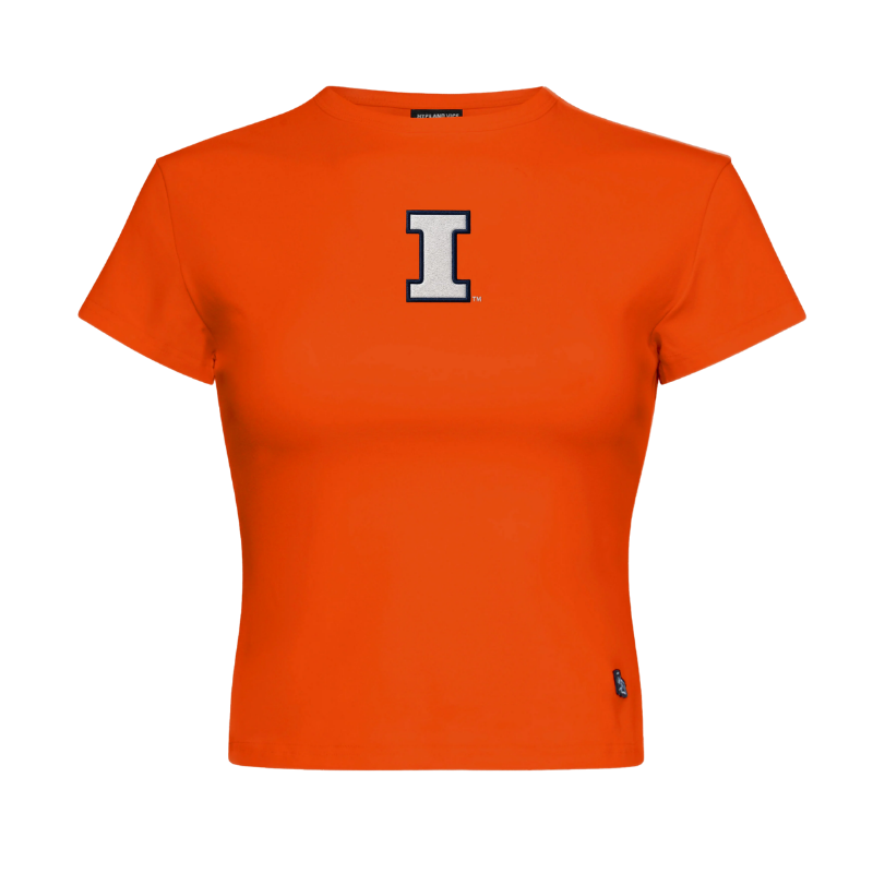 Illinois Hype & Vice Orange Embroidered Baby Tee