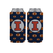 Illinois Football Print 16oz Koozie