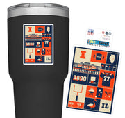 Illinois Football Tailgate Collage Sticker