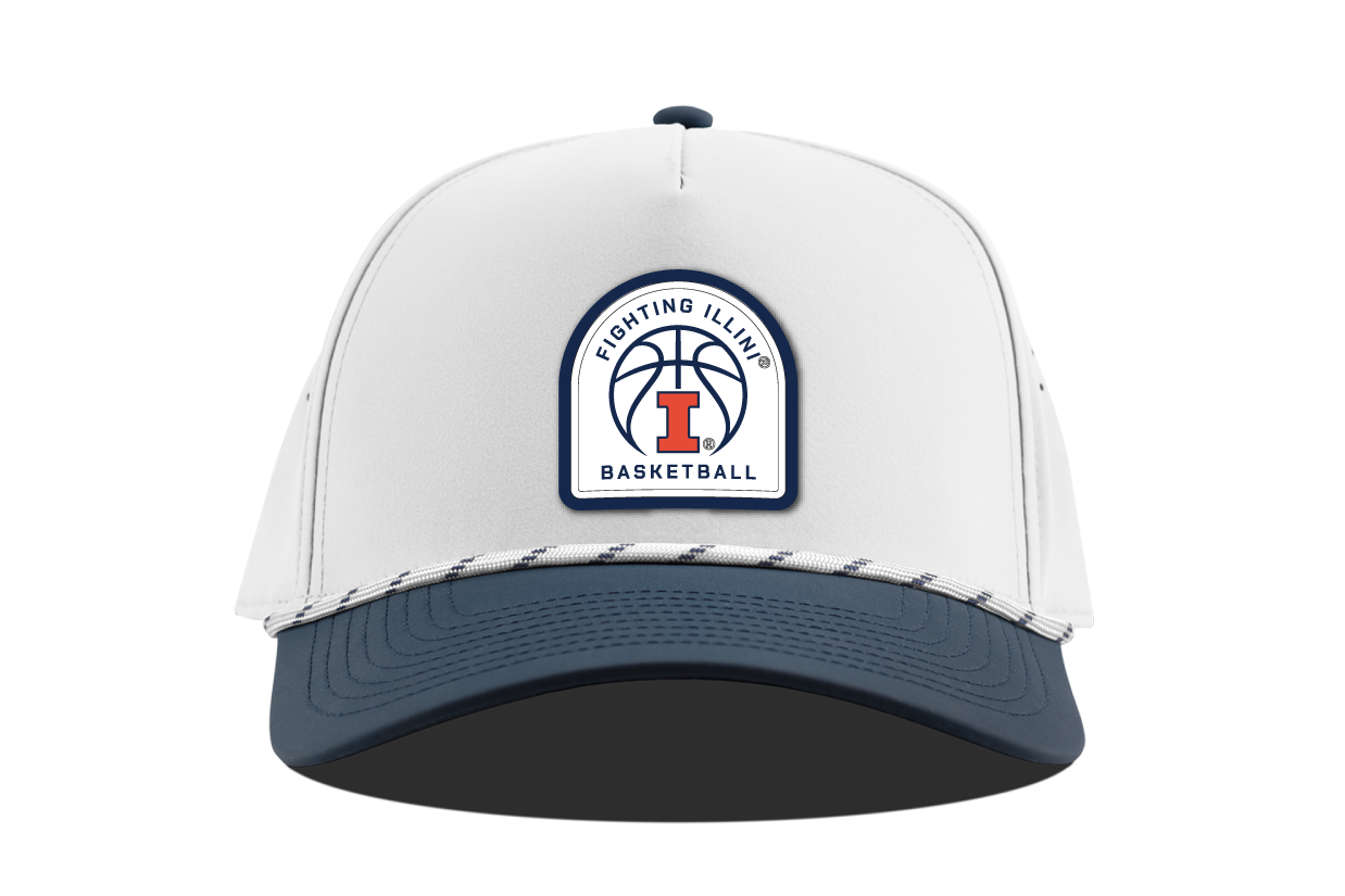 Illinois Basketball Hat Two-Tone Navy/White Patch