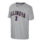 Illinois T-Shirt Kids Grey/Navy Pinstripe