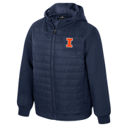 Illinois Fighting Illini Men's Scuba Hooded Puffer Jacket - Navy