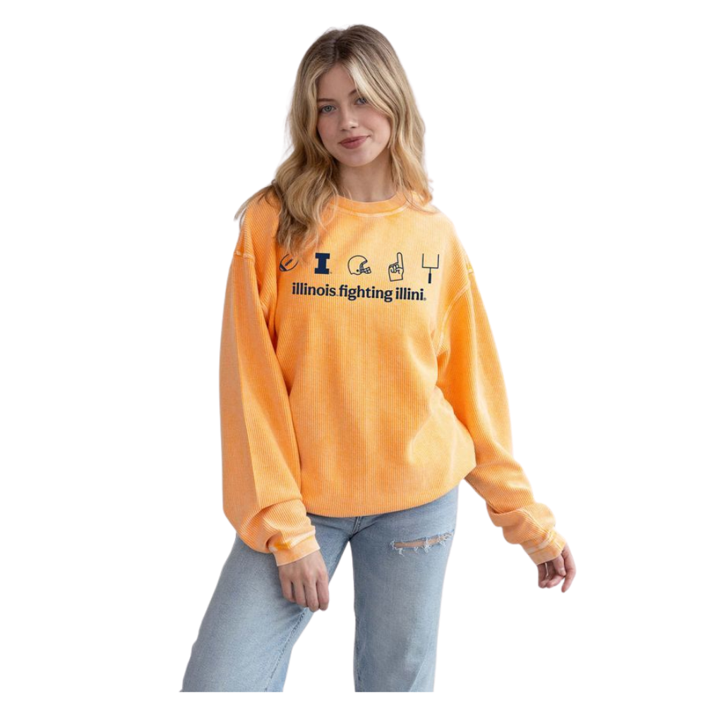 Illinois Women's Corded Long Sleeve Top