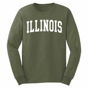 Illinois Fighting Illini Military Green Jumbo Arch Long-Sleeve Tee