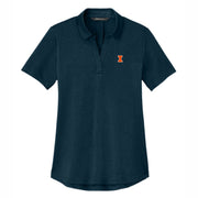 Illinois Polo Women's Navy Embroidered Block I