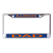 Illinois Fighting Illini Dad Metal License Plate Frame