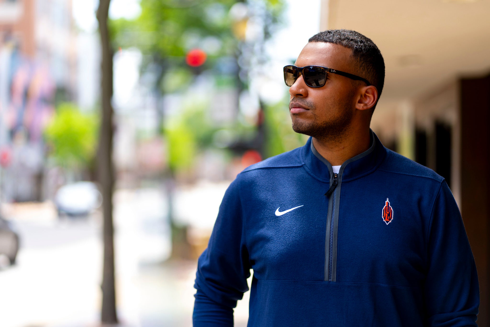 Illinois Quarter-Zip Men's Navy Nike Chicago to Champaign