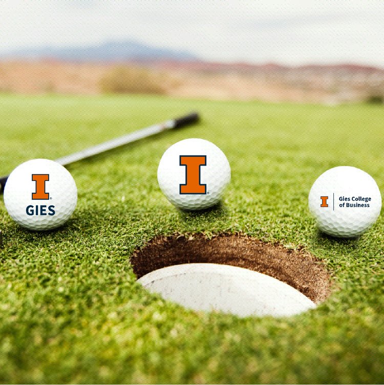 ILLINOIS FIGHTING ILLINI GIES DOZEN GOLF BALLS