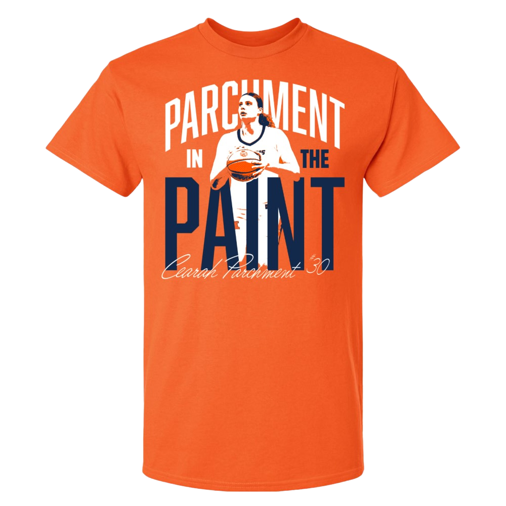 Illinois Fighting Illini NIL Women's Basketball Cearah Parchment Parchment in the Paint Short Sleeve Tee
