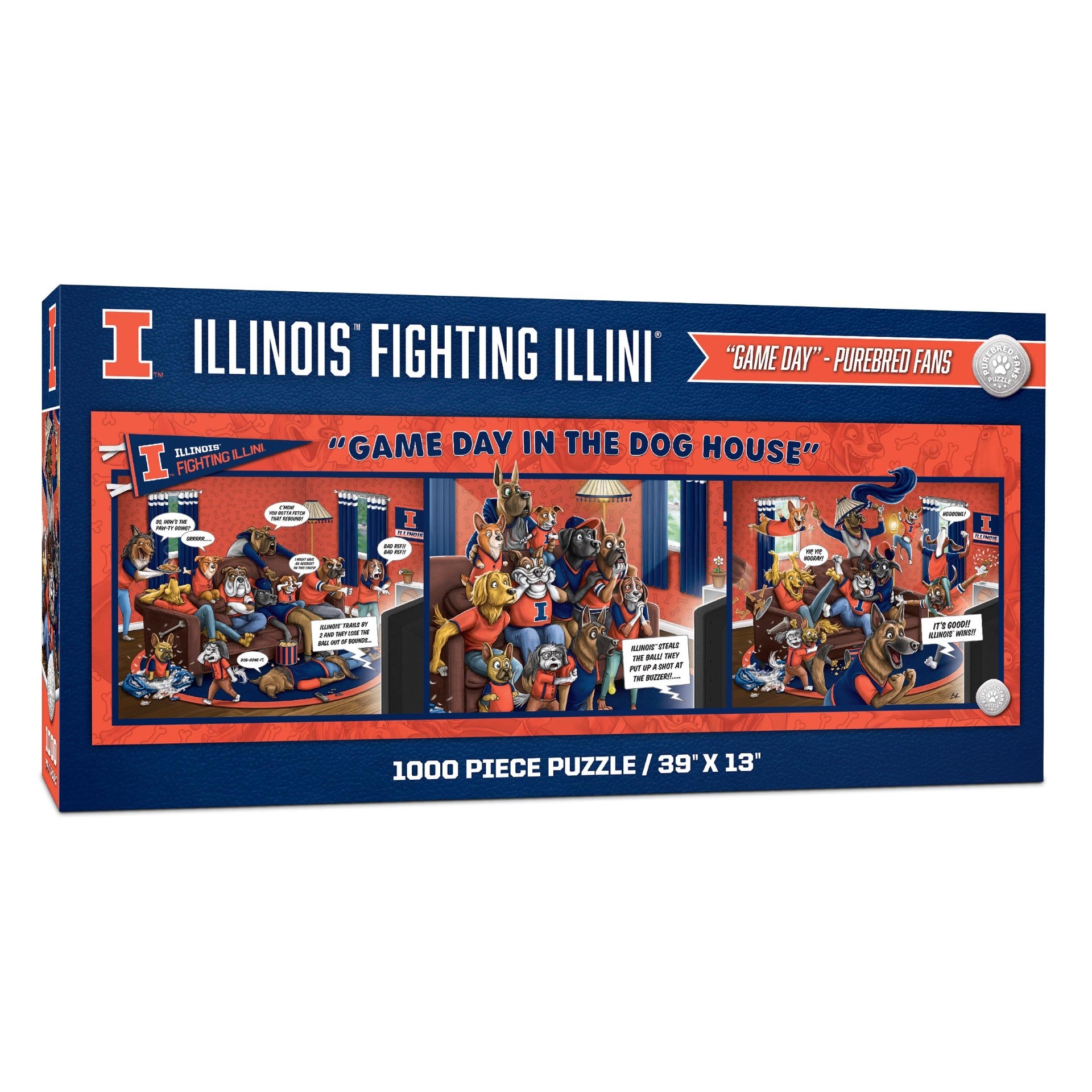 Illinois Puzzle 1000 Piece "Game Day in the Dog House"