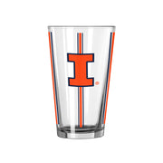 Illinois Fighting Illini 16oz Thin Stripe Pint