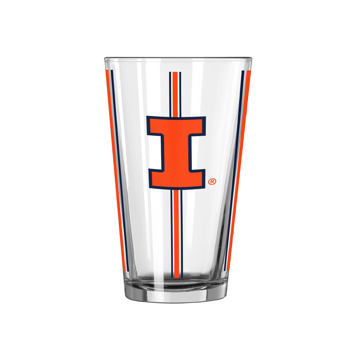 Illinois Fighting Illini 16oz Thin Stripe Pint