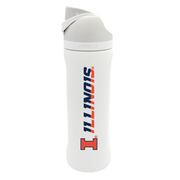 Fighting Illini 24oz White Wordmark Owala Bottle