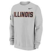 Illinois Nike Club Fleece Twill Crewneck